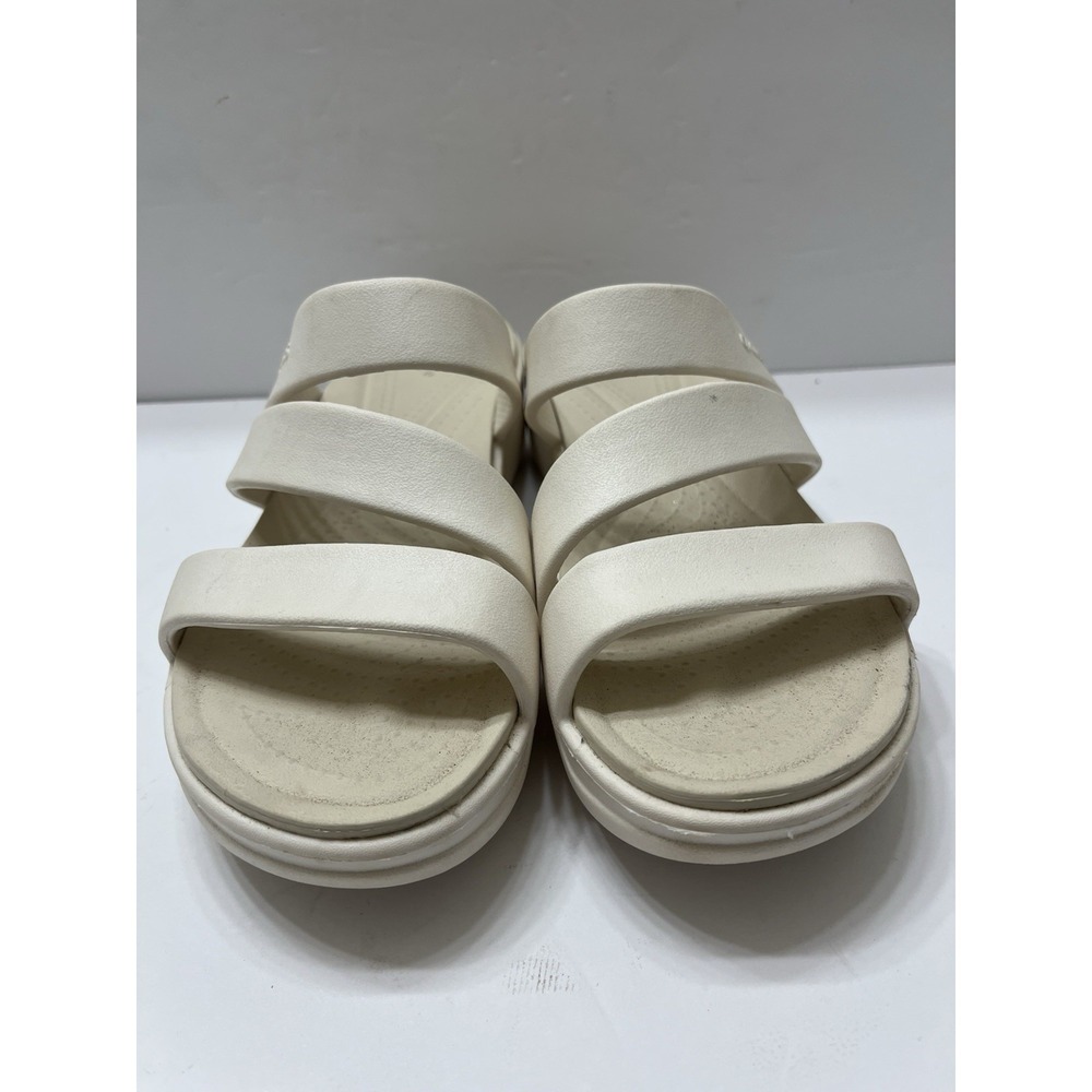 Crocs Women's Getaway Strappy Sandals Croslite Foam Footbed Slip On Cream Size 9 - Picture 6 of 8